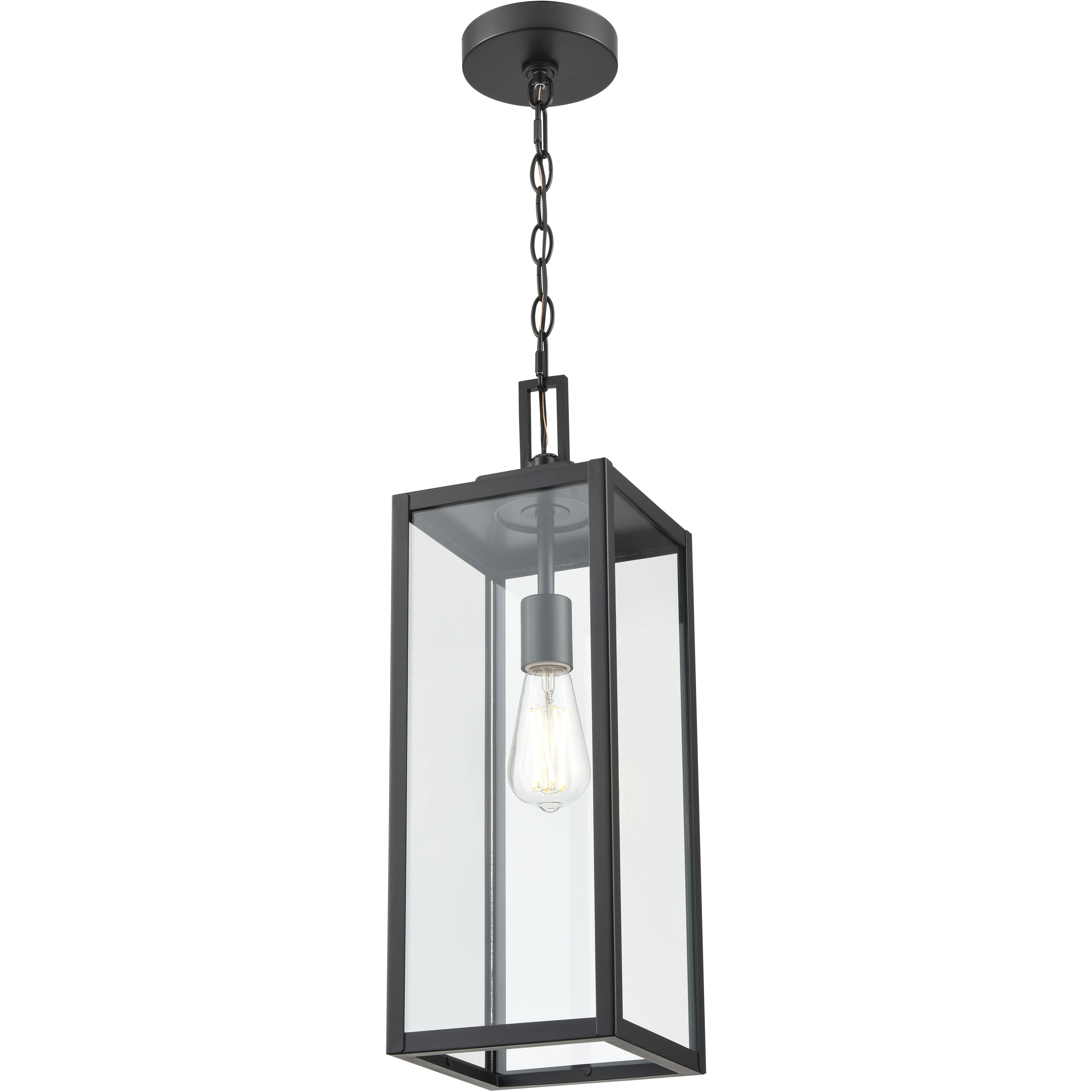 Atless 1 Light 7 inch Powder Coated Black Outdoor Hanging Pendant